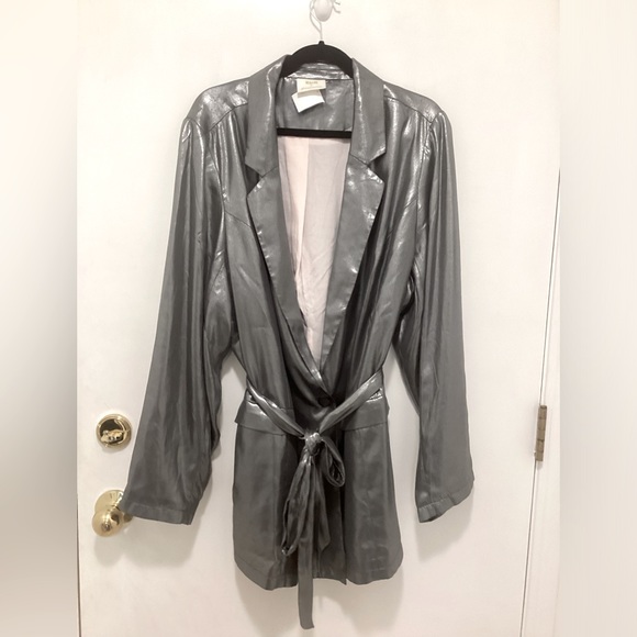 Anthropologie Mauve Zada Metallic Blazer. Size 2X - Picture 3 of 11